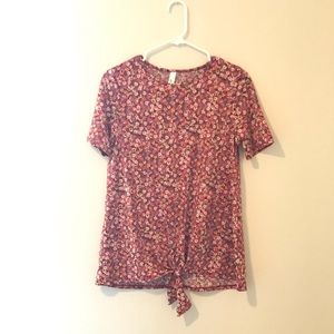 Flower Print Blouse NWOT 🧡
